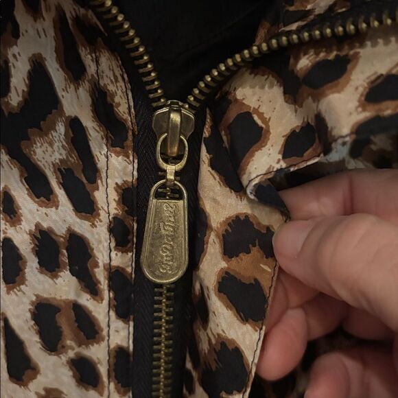 NEW with Tags FuDa 100% Silk Leopard Print Bomber Jacket - Large - Picture 9 of 10